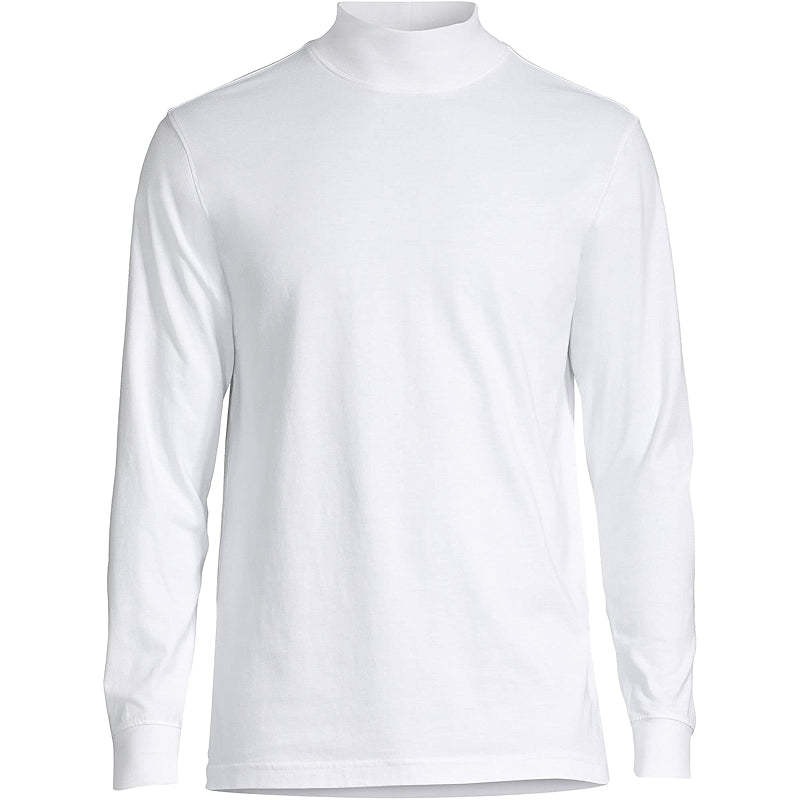 Super T Cotton Blend Mock Turtleneck