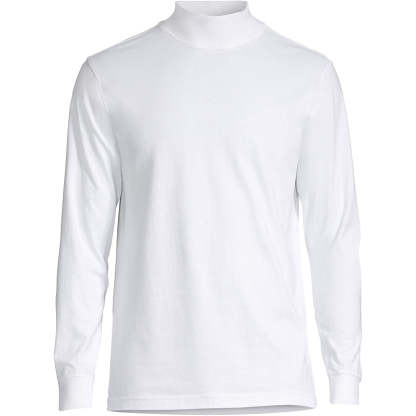 Super T Cotton Blend Mock Turtleneck