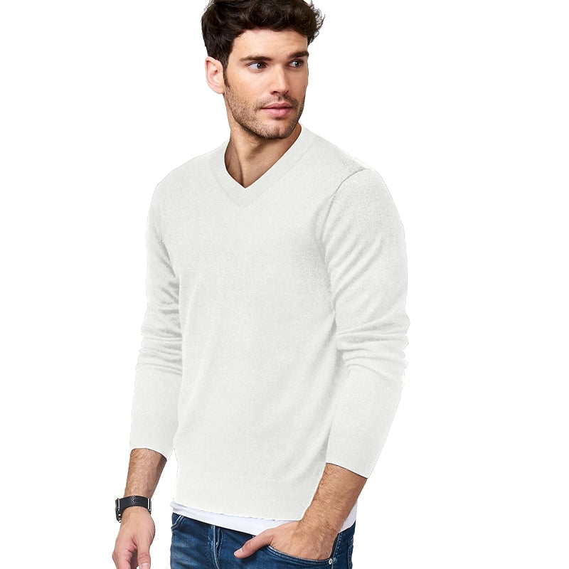 V Neck Dress Sweater Long Sleeve Slim Fit Fashion Pullover Sweater