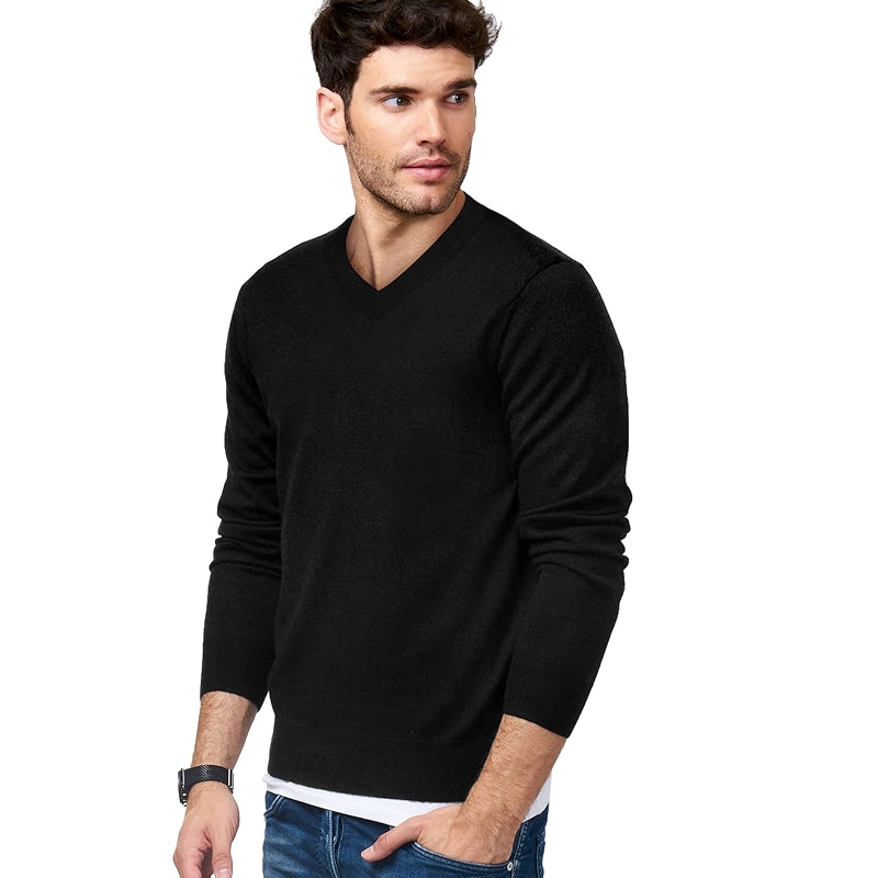 V Neck Dress Sweater Long Sleeve Slim Fit Fashion Pullover Sweater