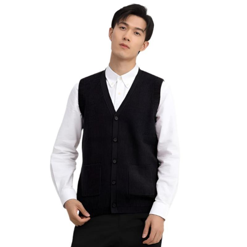 Sweater Vest V Neck Sleeveless Knitted Cardigan
