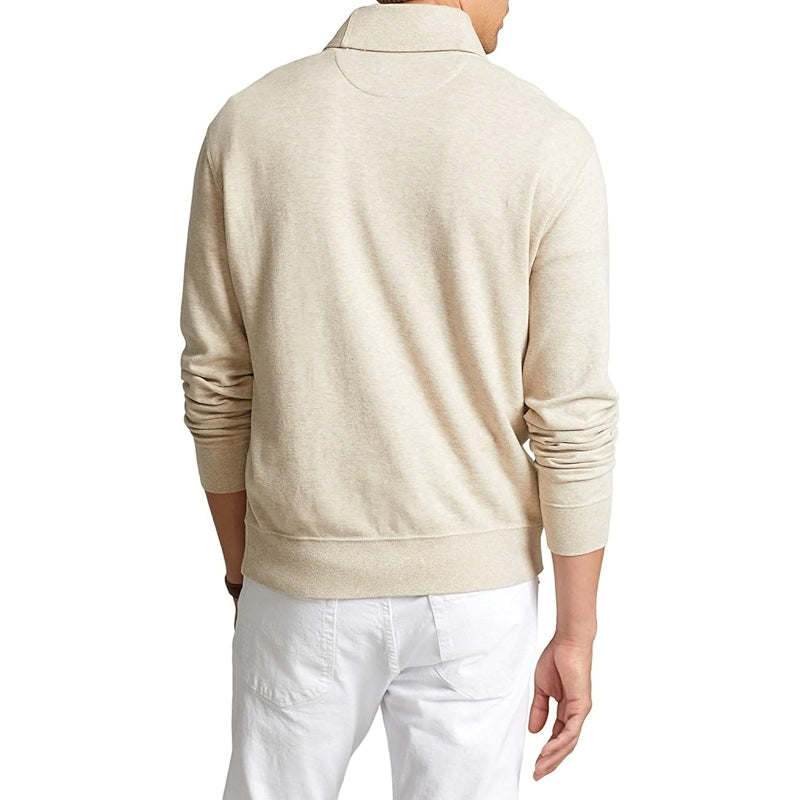Shawl Neck Long Sleeve Rib Sweater