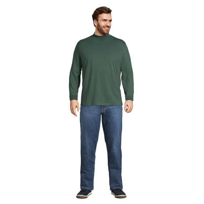 Super T Cotton Blend Mock Turtleneck