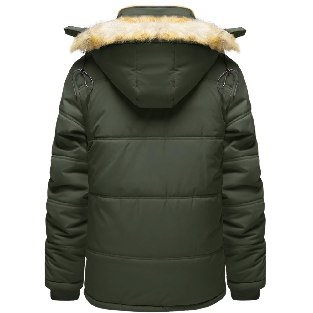 Men's Winter Jacket with Hood Water Repellent Windproof Thicken Parka Winter Coat