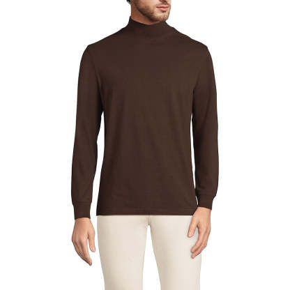 Super T Cotton Blend Mock Turtleneck