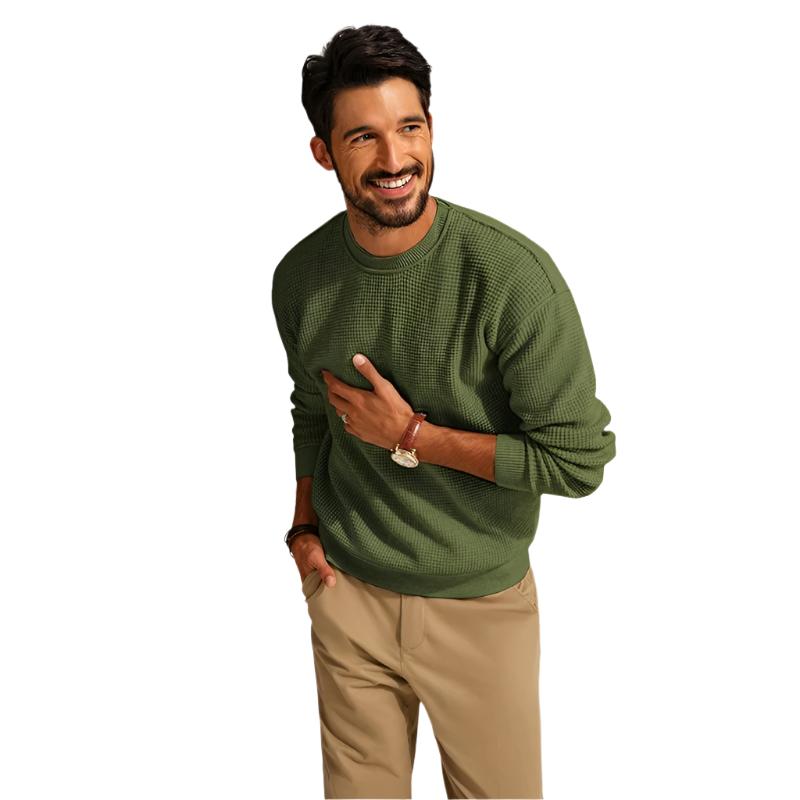 Casual Crewneck Knit Pullover Sweater