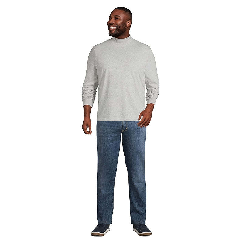 Super T Cotton Blend Mock Turtleneck