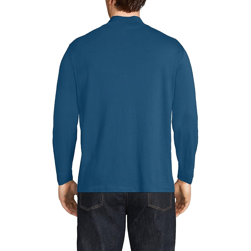 Super T Cotton Blend Mock Turtleneck