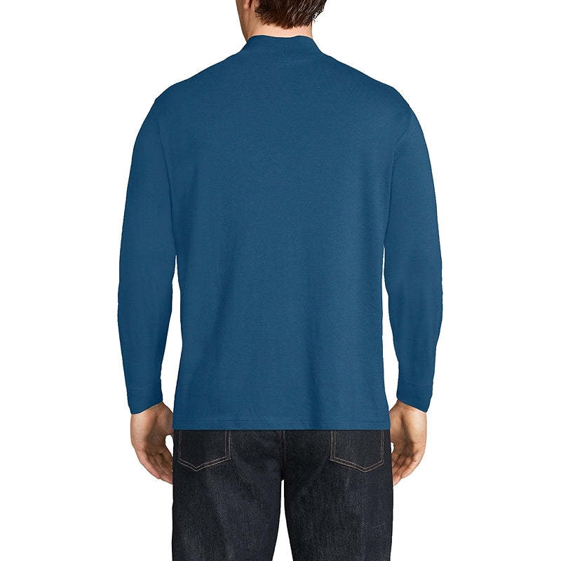 Super T Cotton Blend Mock Turtleneck
