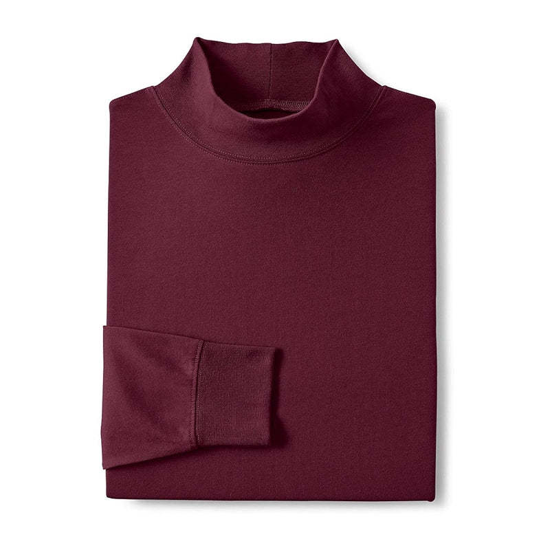 Super T Cotton Blend Mock Turtleneck