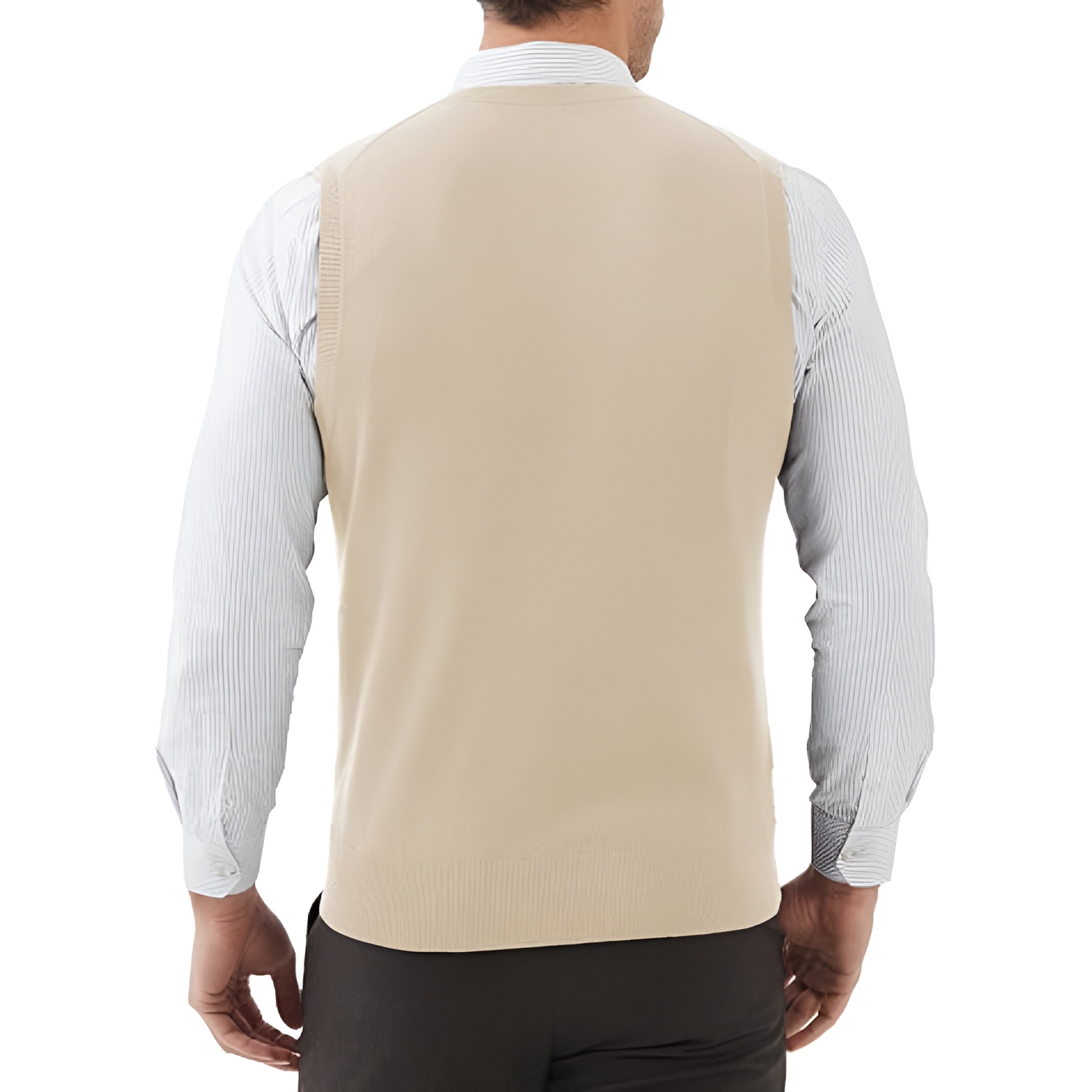 Wool Blend Knit Pullover Sweater Vest Fit For Men