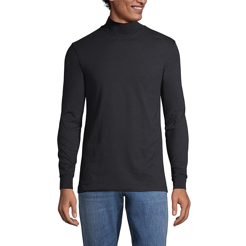 Super T Cotton Blend Mock Turtleneck