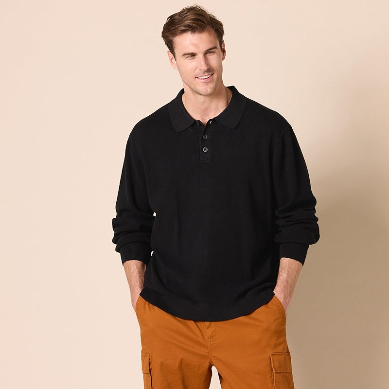 Essentials Relaxed Fit Polo Sweater