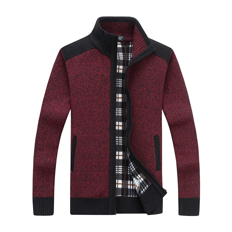 Shawl Collar Cardigan Slim Fit Button Cable Knit Sweater