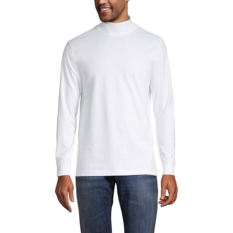 Super T Cotton Blend Mock Turtleneck