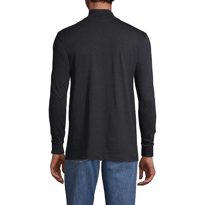 Super T Cotton Blend Mock Turtleneck