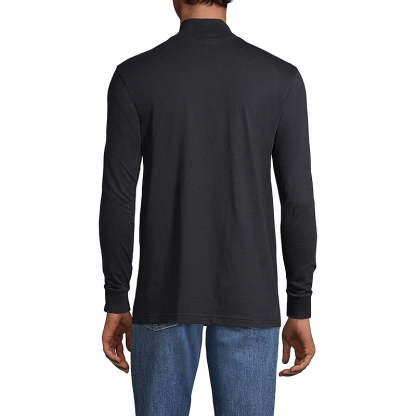 Super T Cotton Blend Mock Turtleneck