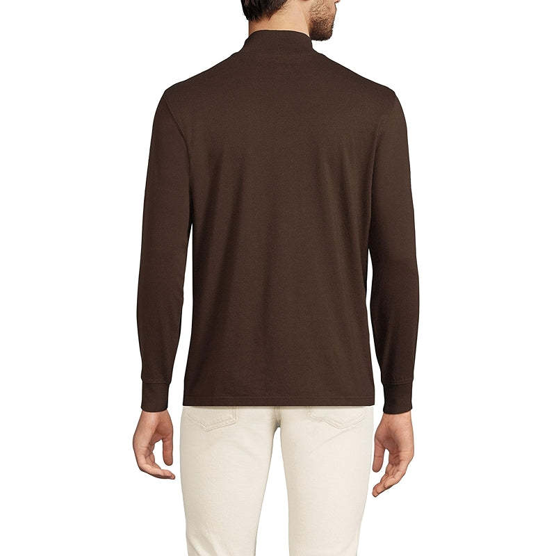 Super T Cotton Blend Mock Turtleneck