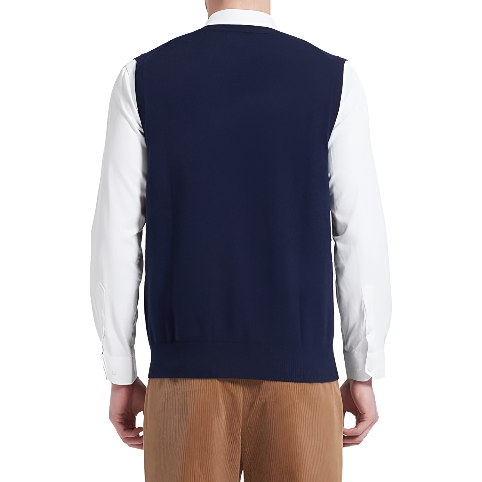 Wool Blend Knit Pullover Sweater Vest Fit For Men