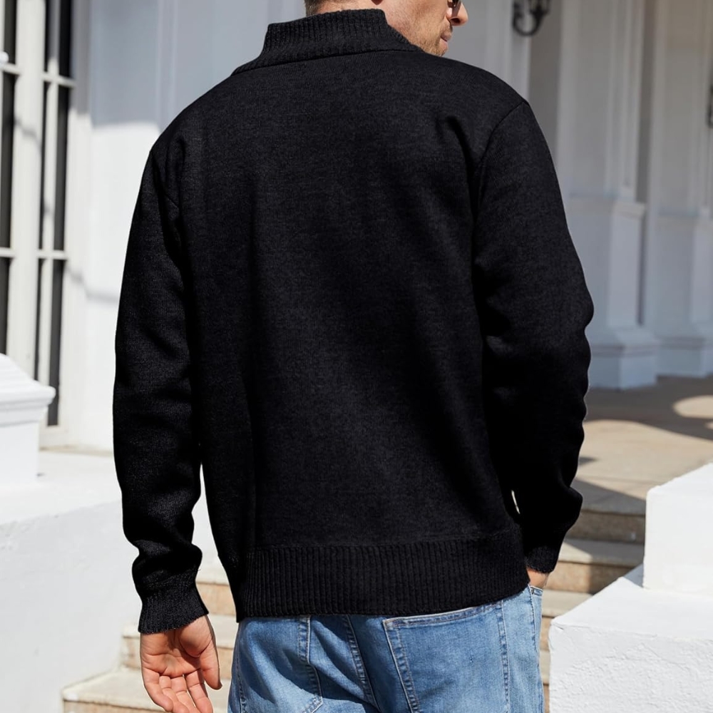 Full Zip Knit Cardigan With Pockets