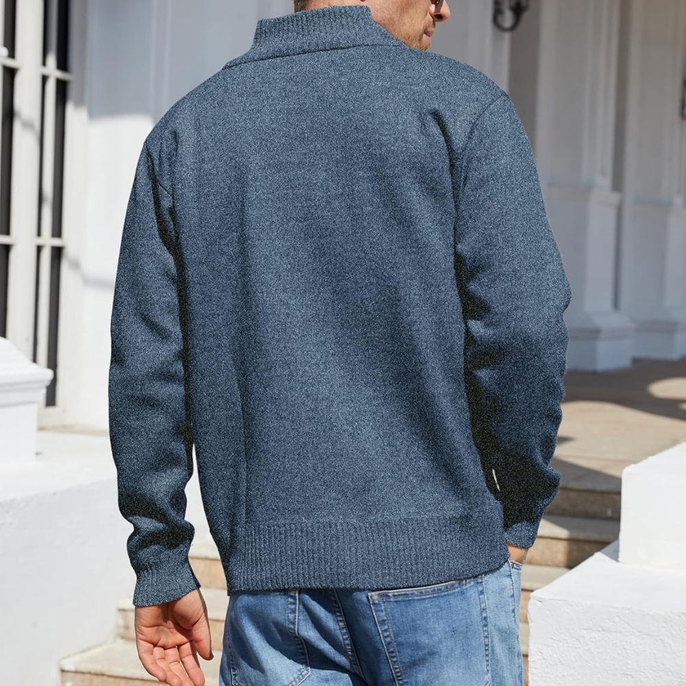 Full Zip Knit Cardigan With Pockets