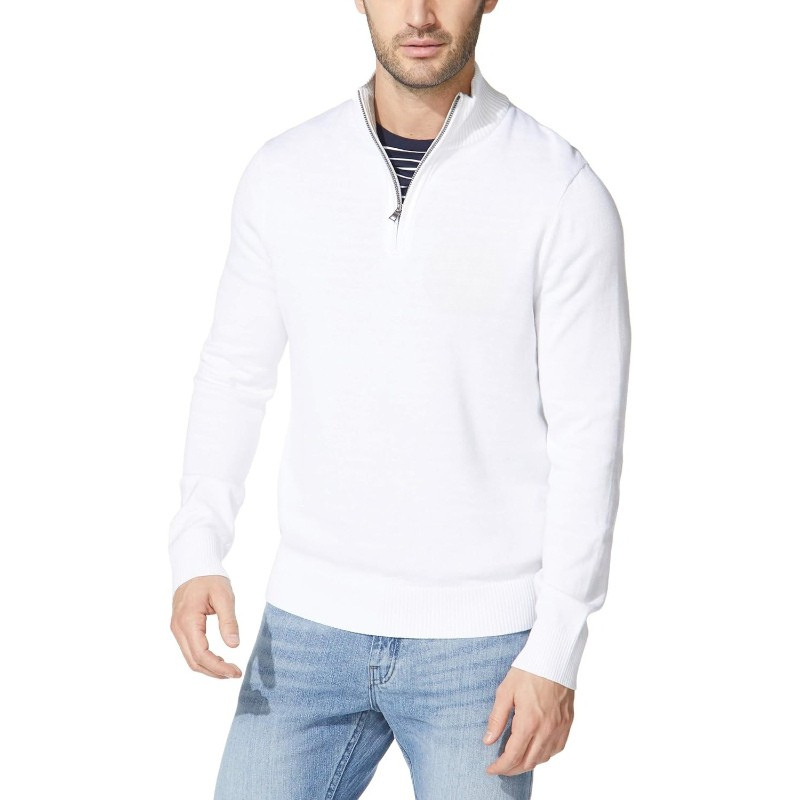 Classic Fit Quarter Zip Knit Sweater