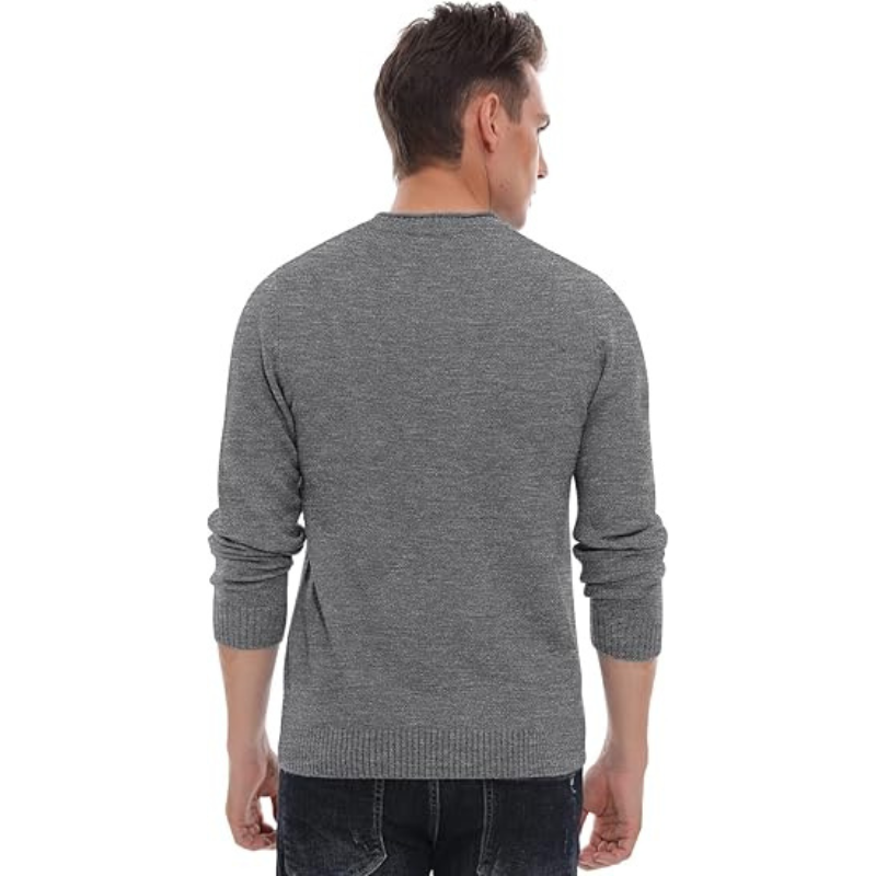 Casual Soft Sweater With Ribbing Edge For Men