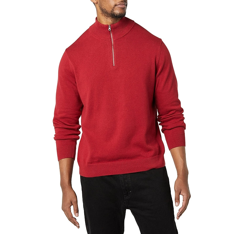 Cotton Quarter Zip Sweater