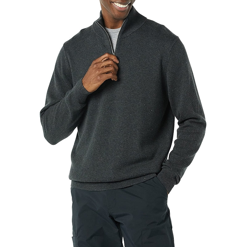 Cotton Quarter Zip Sweater