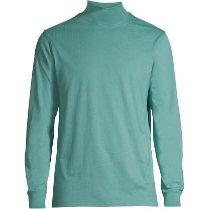 Super T Cotton Blend Mock Turtleneck