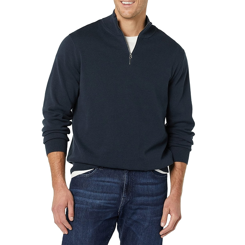 Cotton Quarter Zip Sweater