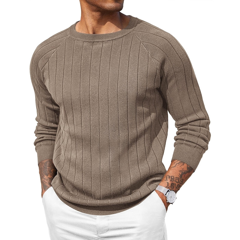 Dress Sweater Long Sleeve Crew Neck Slim Fit Business Casual Pullover