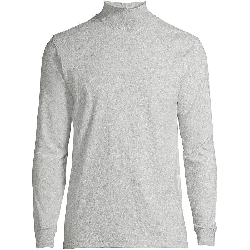 Super T Cotton Blend Mock Turtleneck