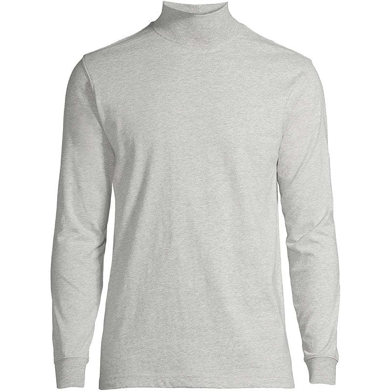 Super T Cotton Blend Mock Turtleneck