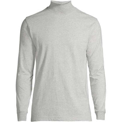 Super T Cotton Blend Mock Turtleneck