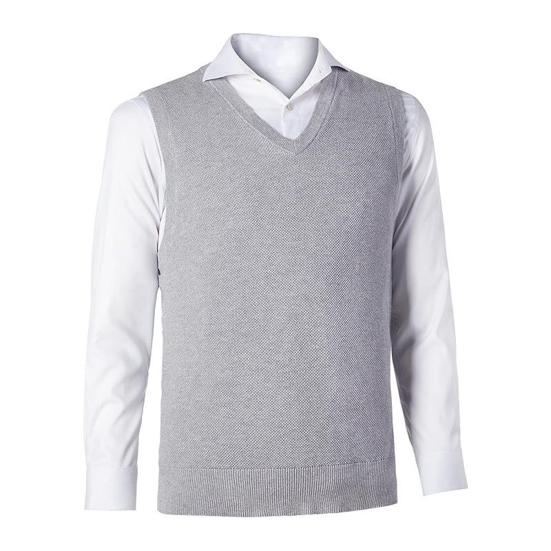 V-Neck Sleeveless Pullover Sweater Slim Fit Casual Vest