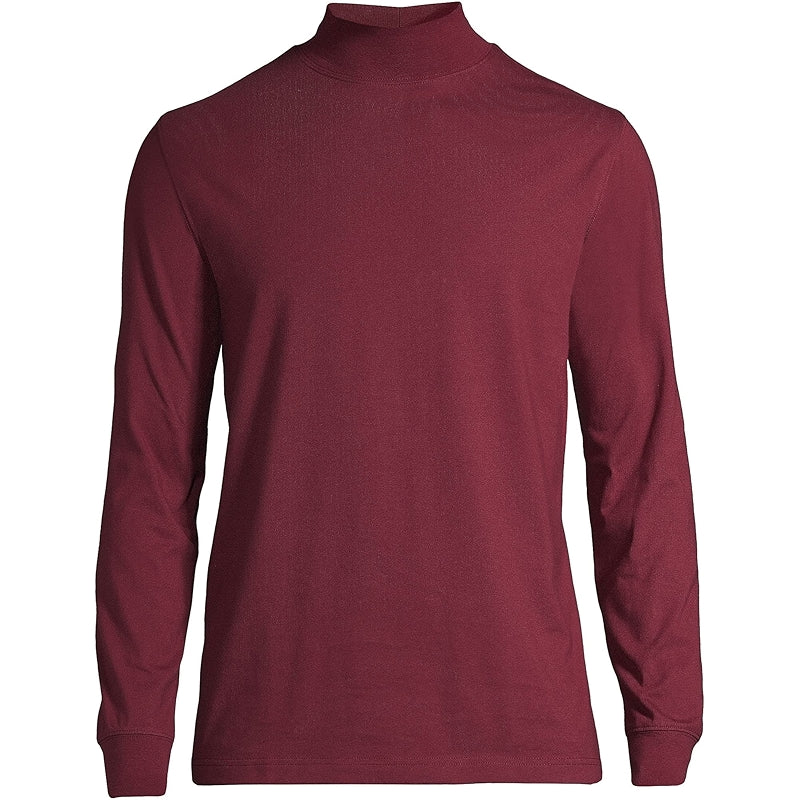 Super T Cotton Blend Mock Turtleneck