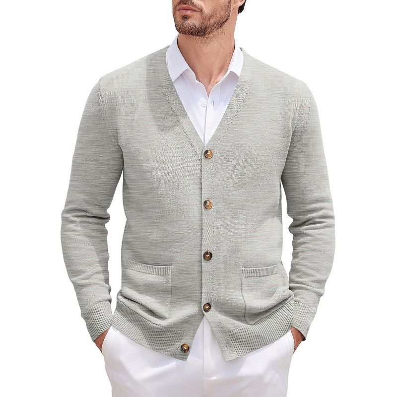 Cardigan Sweater Long Sleeve Casual V Neck Button Down Knitted