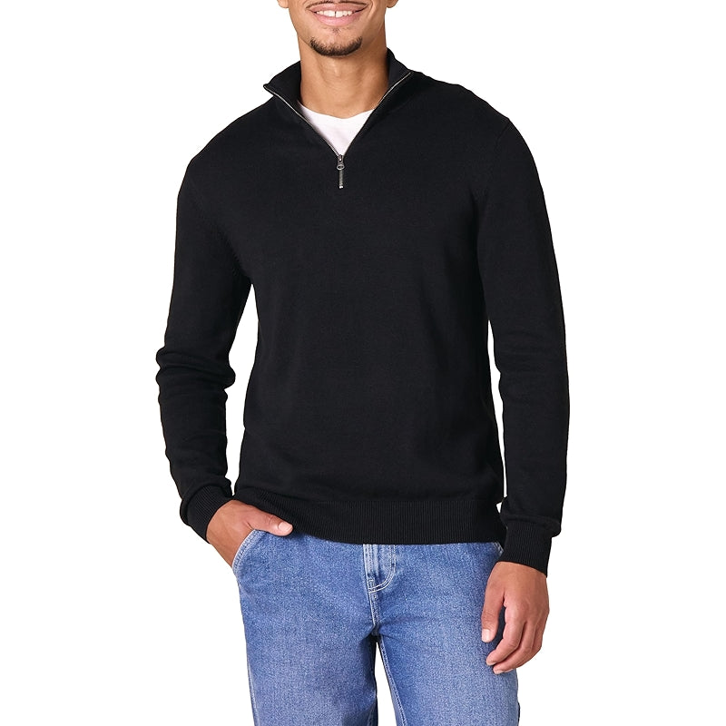 Cotton Quarter Zip Sweater