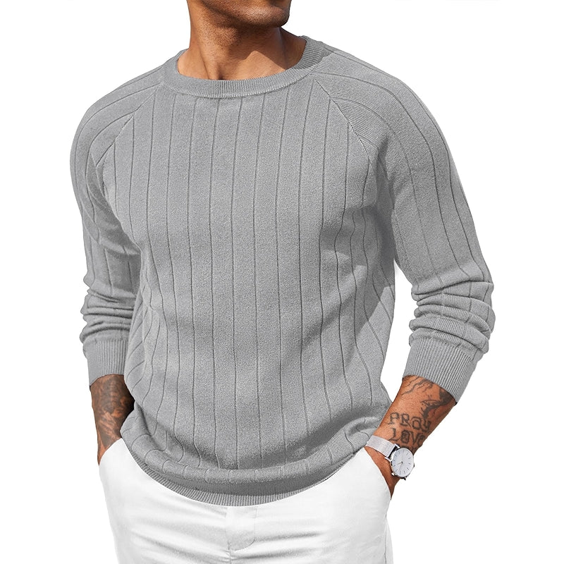 Dress Sweater Long Sleeve Crew Neck Slim Fit Business Casual Pullover