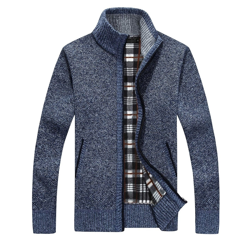 Shawl Collar Cardigan Slim Fit Button Cable Knit Sweater