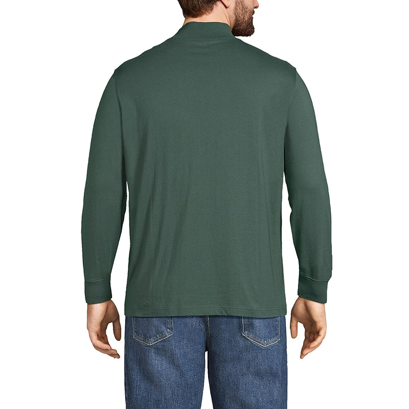 Super T Cotton Blend Mock Turtleneck