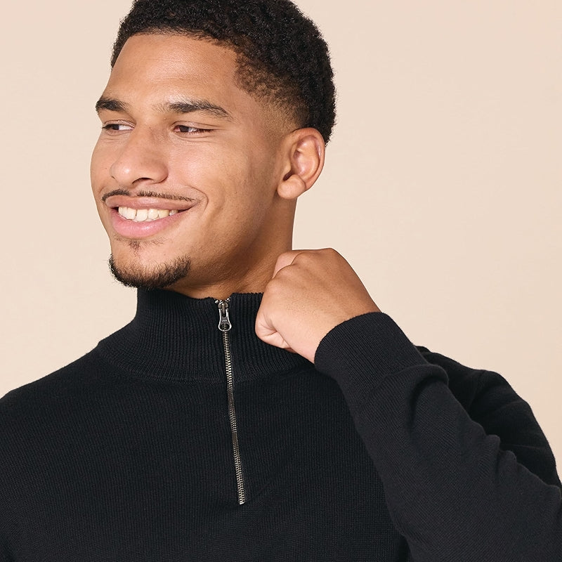 Cotton Quarter Zip Sweater