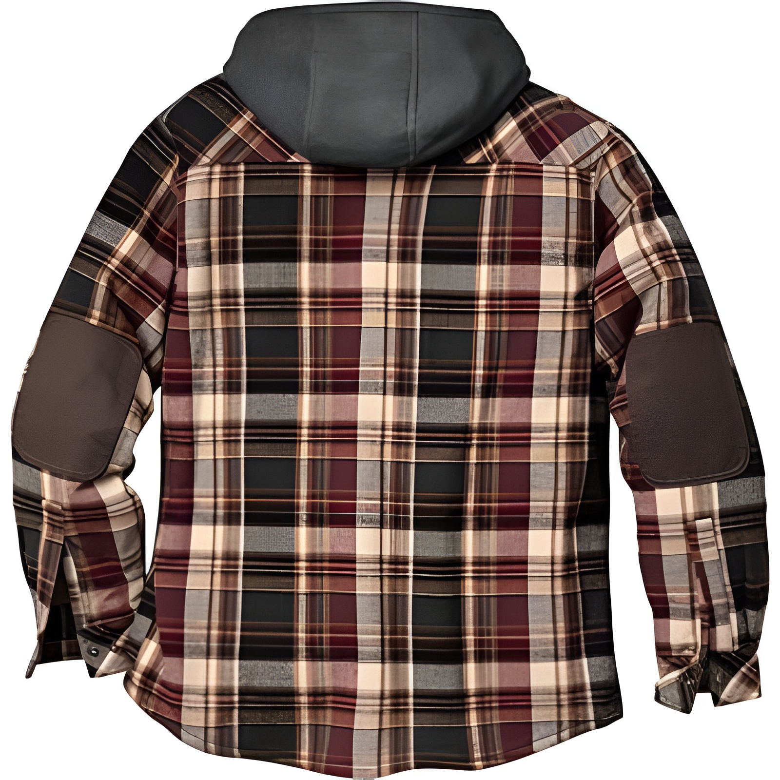 Insulated Plaid Hooded Flannel Jacket For Men