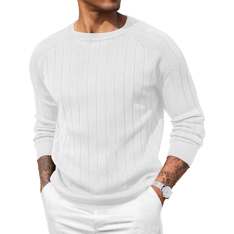 Dress Sweater Long Sleeve Crew Neck Slim Fit Business Casual Pullover