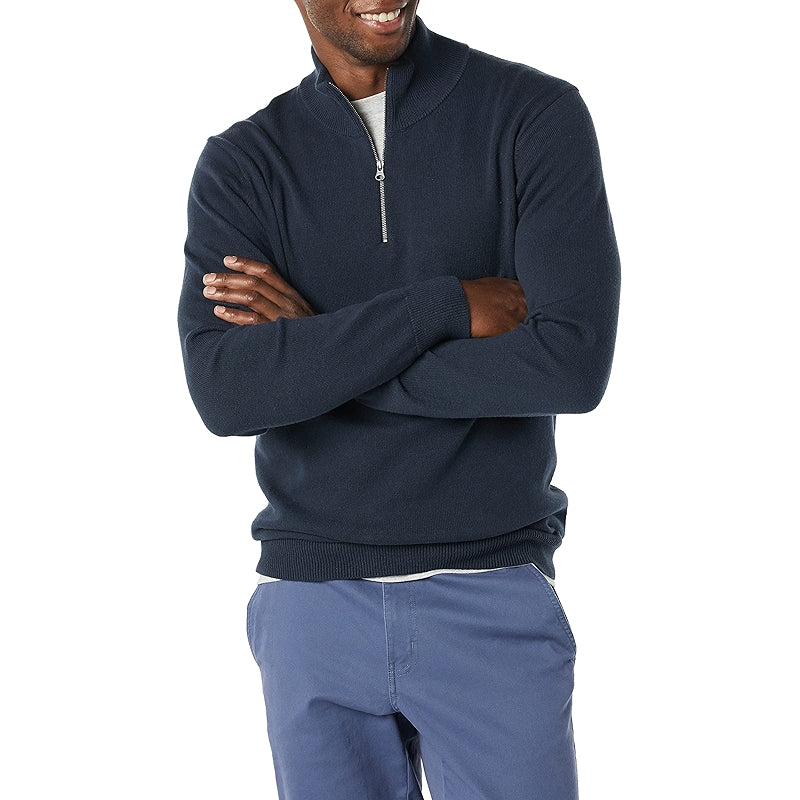 Cotton Quarter Zip Sweater