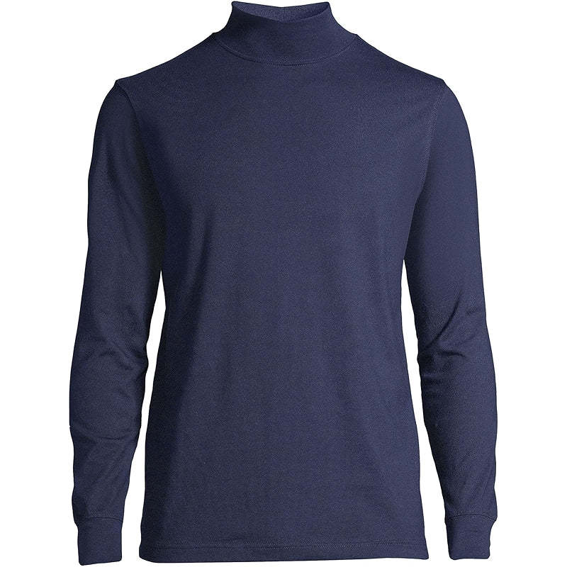 Super T Cotton Blend Mock Turtleneck
