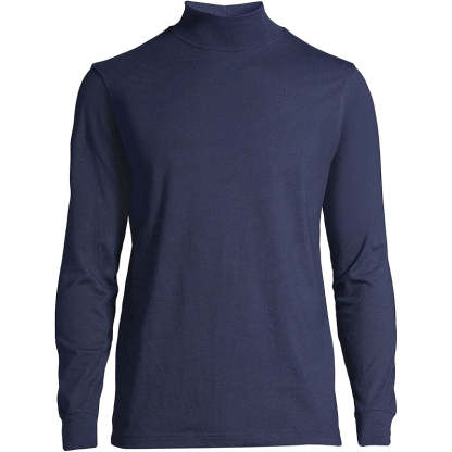 Super T Cotton Blend Mock Turtleneck