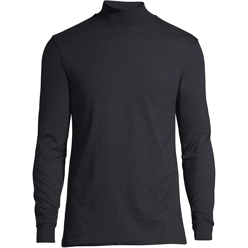 Super T Cotton Blend Mock Turtleneck