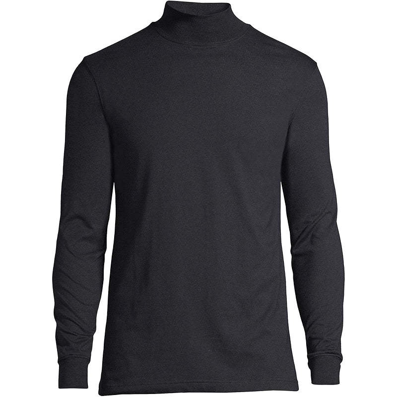 Super T Cotton Blend Mock Turtleneck